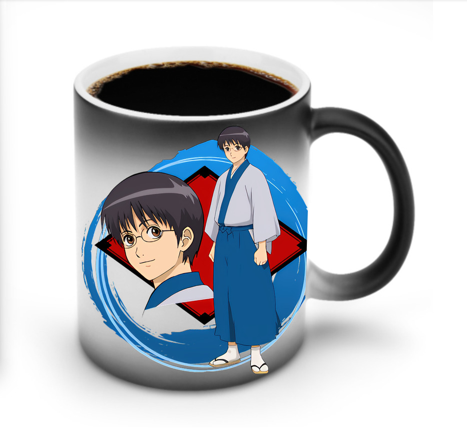 （画像用） ぎんたま 坂田銀時（さかたぎんとき） 神楽 志村新八（しむら しんぱち） GINTAMA Sakata Gintoki Kagura Shimura Shinpachi 温度変色マグカップ