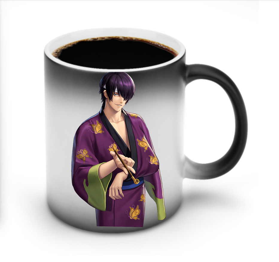 （画像用） ぎんたま 坂田銀時（さかたぎんとき） 神楽 志村新八（しむら しんぱち） GINTAMA Sakata Gintoki Kagura Shimura Shinpachi 温度変色マグカップ