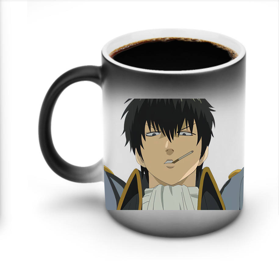 （画像用） ぎんたま 坂田銀時（さかたぎんとき） 神楽 志村新八（しむら しんぱち） GINTAMA Sakata Gintoki Kagura Shimura Shinpachi 温度変色マグカップ
