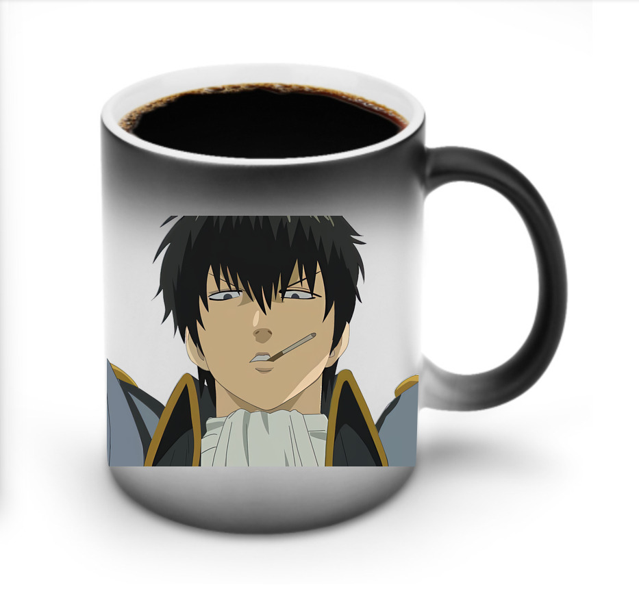 （画像用） ぎんたま 坂田銀時（さかたぎんとき） 神楽 志村新八（しむら しんぱち） GINTAMA Sakata Gintoki Kagura Shimura Shinpachi 温度変色マグカップ