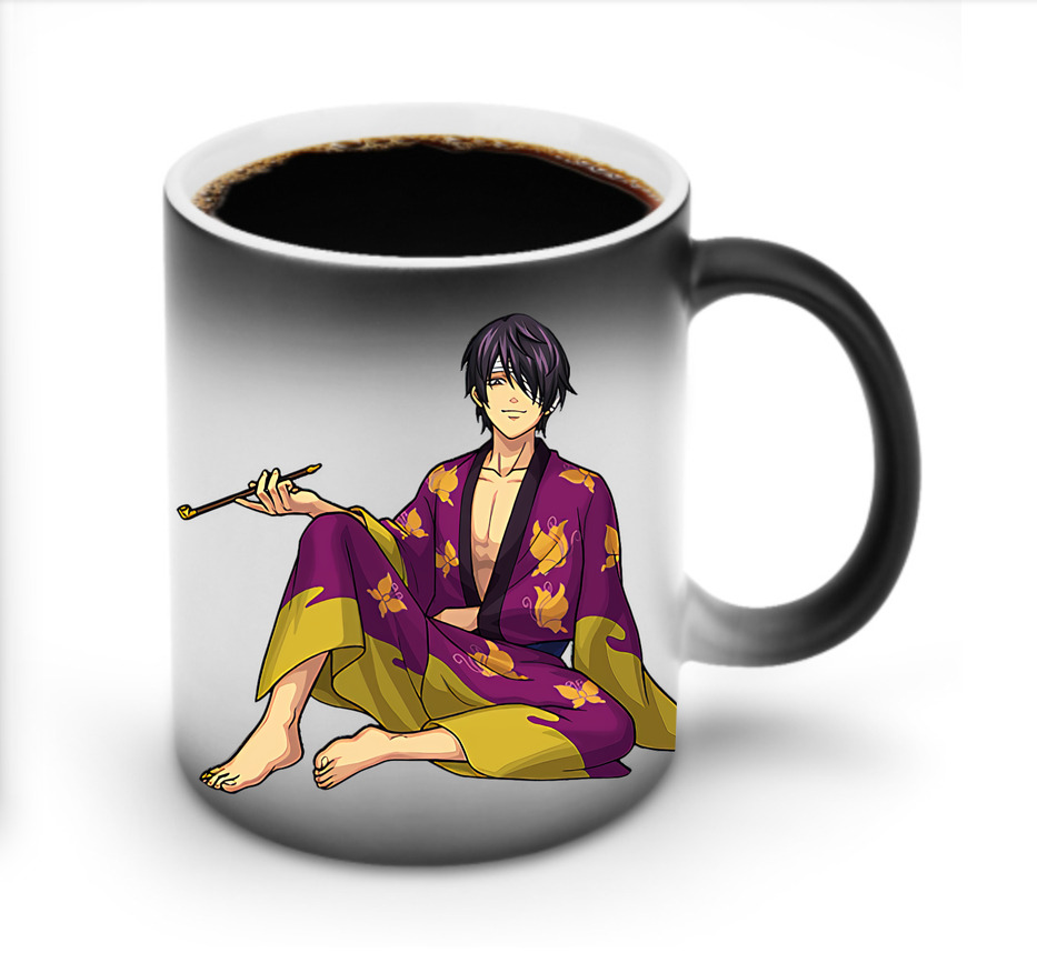 （画像用） ぎんたま 坂田銀時（さかたぎんとき） 神楽 志村新八（しむら しんぱち） GINTAMA Sakata Gintoki Kagura Shimura Shinpachi 温度変色マグカップ