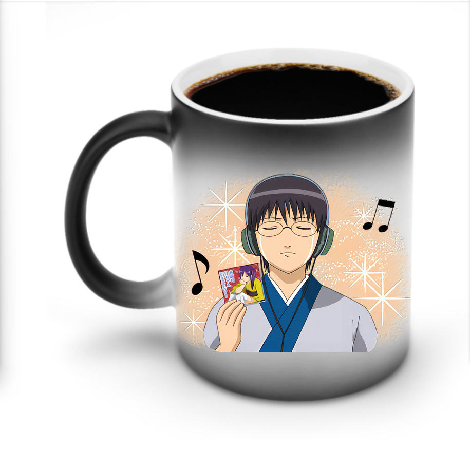 （画像用） ぎんたま 坂田銀時（さかたぎんとき） 神楽 志村新八（しむら しんぱち） GINTAMA Sakata Gintoki Kagura Shimura Shinpachi 温度変色マグカップ
