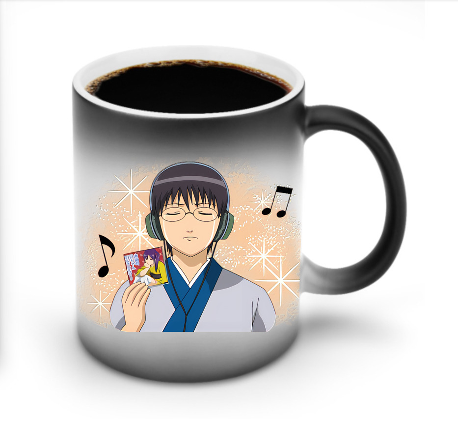 （画像用） ぎんたま 坂田銀時（さかたぎんとき） 神楽 志村新八（しむら しんぱち） GINTAMA Sakata Gintoki Kagura Shimura Shinpachi 温度変色マグカップ