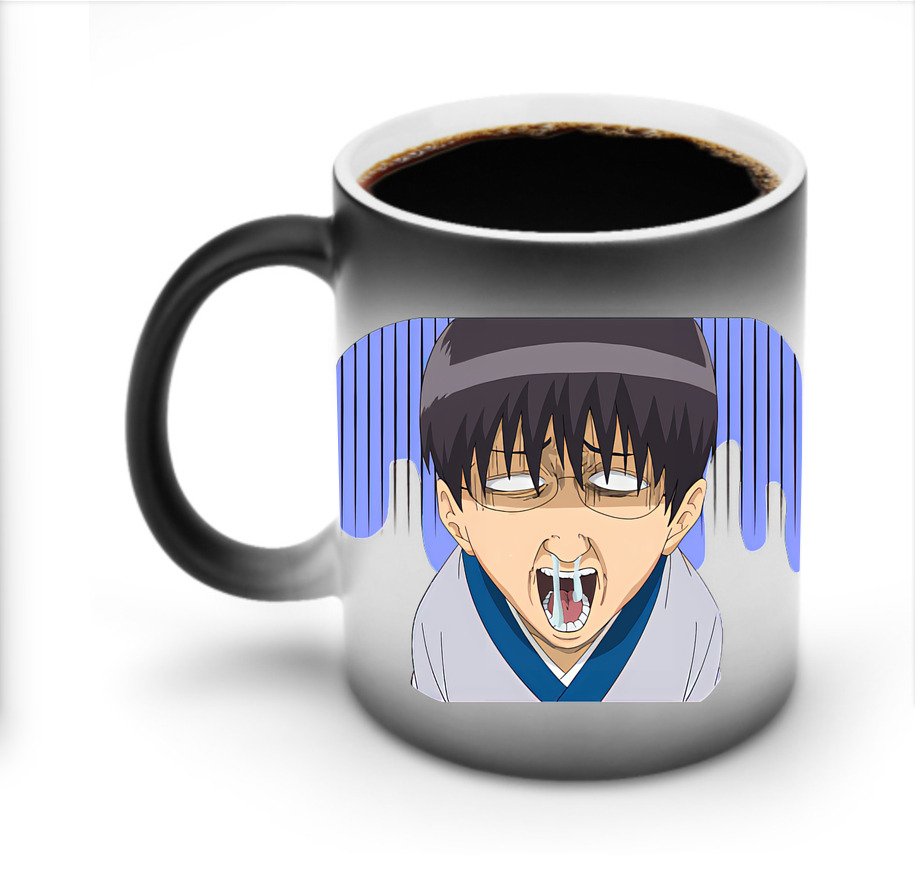 （画像用） ぎんたま 坂田銀時（さかたぎんとき） 神楽 志村新八（しむら しんぱち） GINTAMA Sakata Gintoki Kagura Shimura Shinpachi 温度変色マグカップ