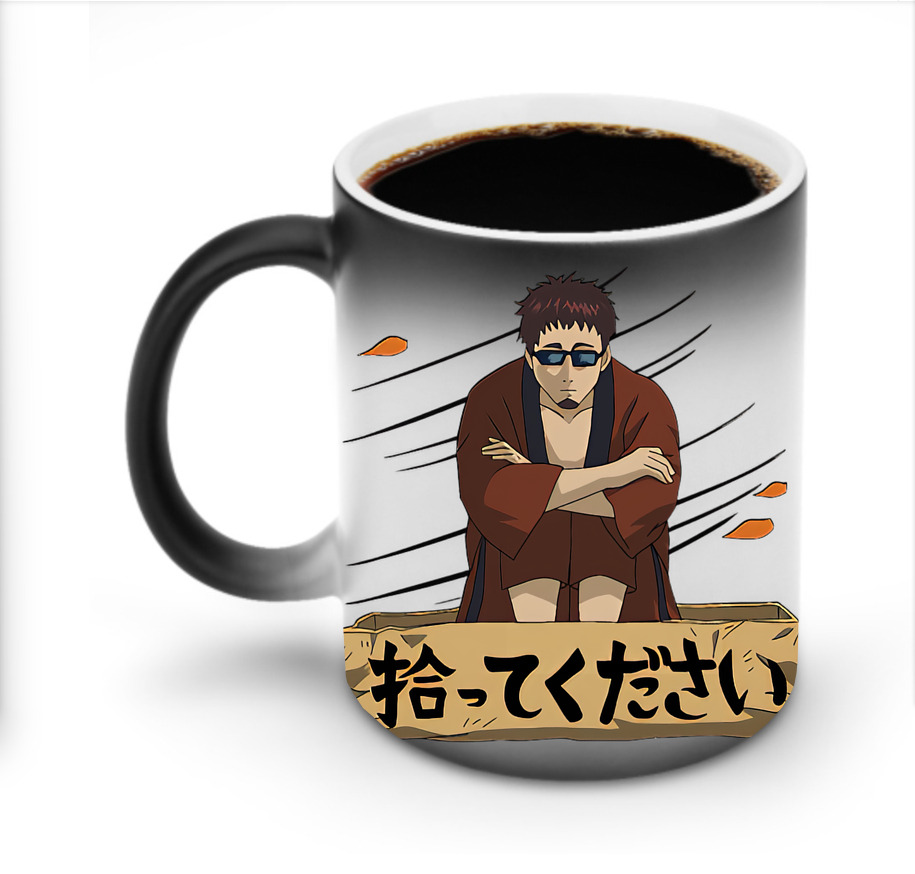 （画像用） ぎんたま 坂田銀時（さかたぎんとき） 神楽 志村新八（しむら しんぱち） GINTAMA Sakata Gintoki Kagura Shimura Shinpachi 温度変色マグカップ