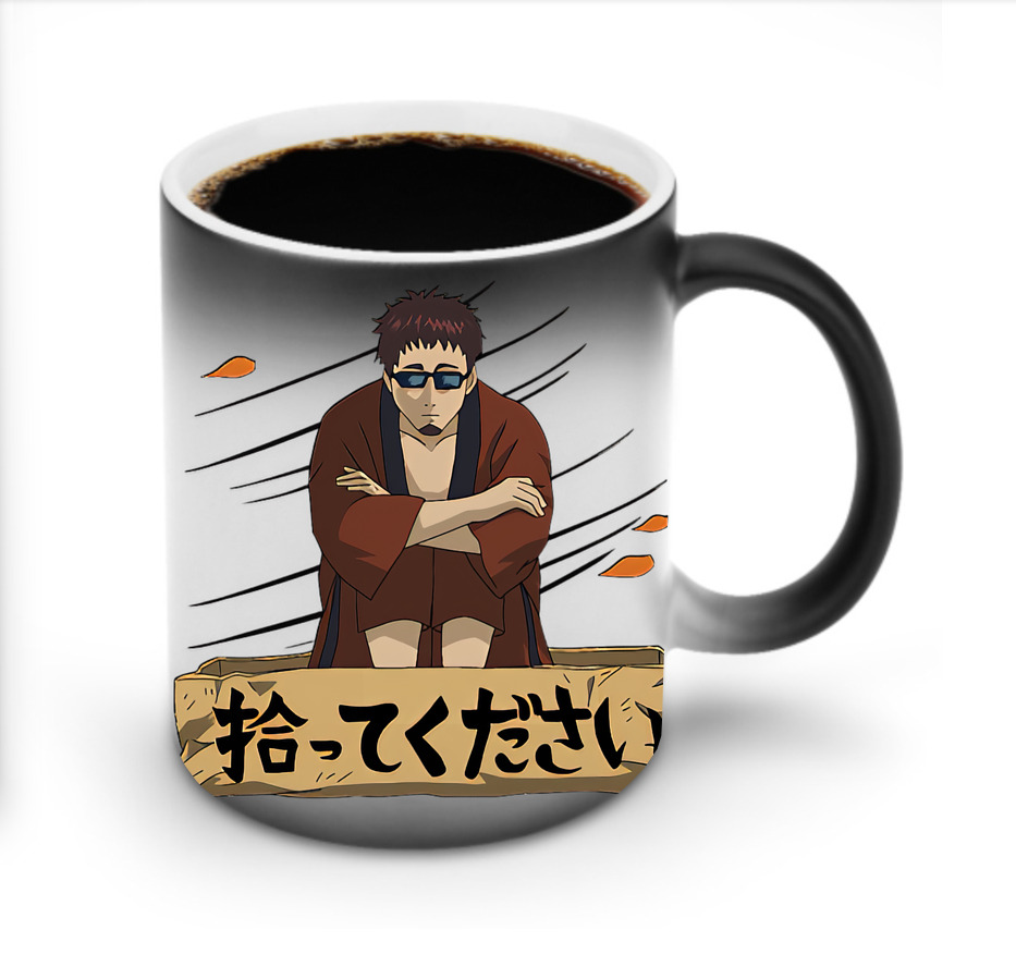 ぎんたま 坂田銀時（さかたぎんとき） 神楽 志村新八（しむら しんぱち） GINTAMA Sakata Gintoki Kagura Shimura Shinpachi 温度変色マグカップ