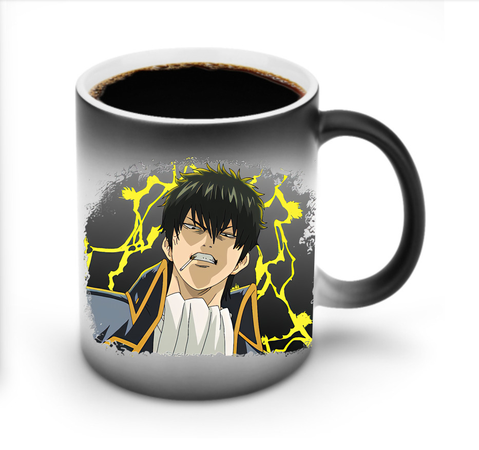 （画像用） ぎんたま 坂田銀時（さかたぎんとき） 神楽 志村新八（しむら しんぱち） GINTAMA Sakata Gintoki Kagura Shimura Shinpachi 温度変色マグカップ