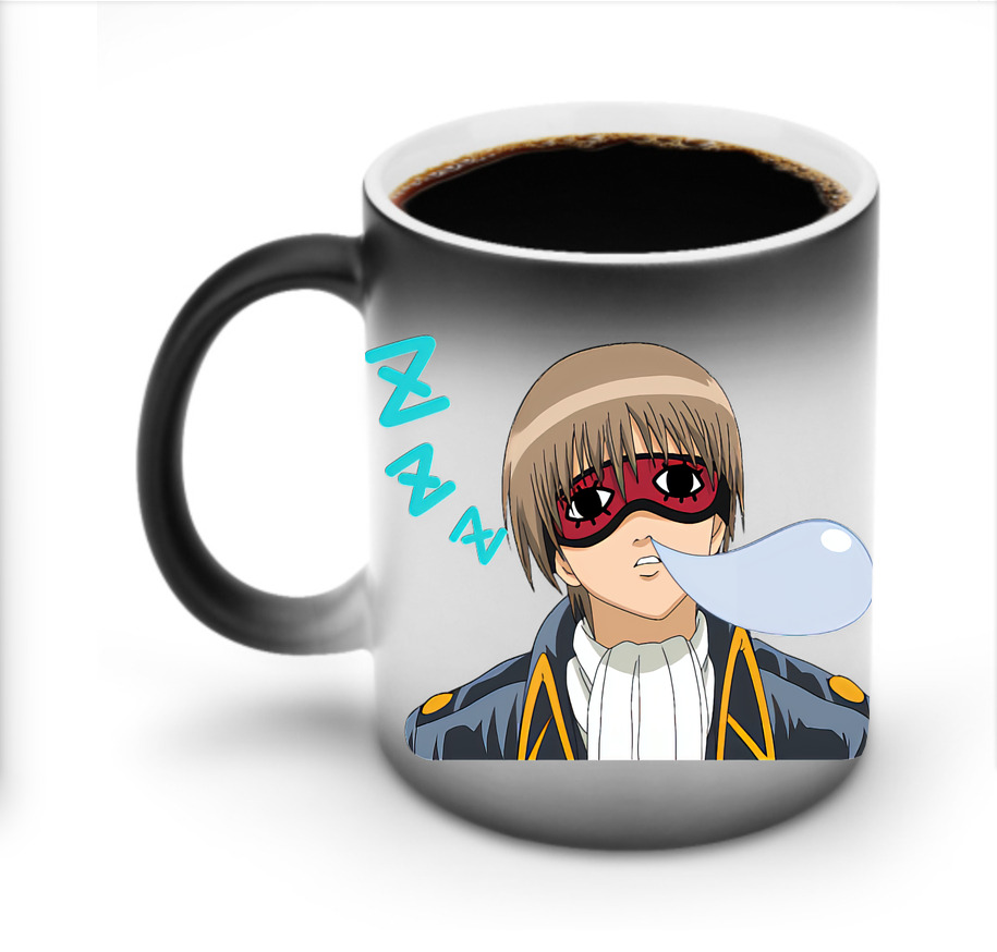 （画像用） ぎんたま 坂田銀時（さかたぎんとき） 神楽 志村新八（しむら しんぱち） GINTAMA Sakata Gintoki Kagura Shimura Shinpachi 温度変色マグカップ