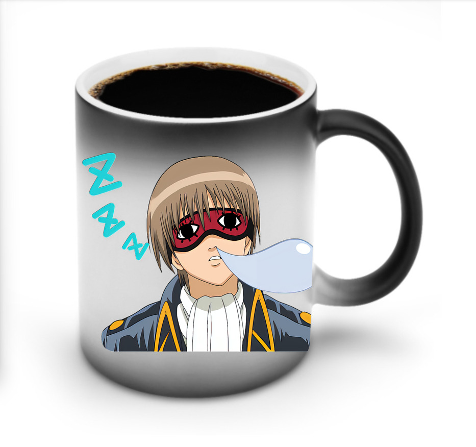 （画像用） ぎんたま 坂田銀時（さかたぎんとき） 神楽 志村新八（しむら しんぱち） GINTAMA Sakata Gintoki Kagura Shimura Shinpachi 温度変色マグカップ