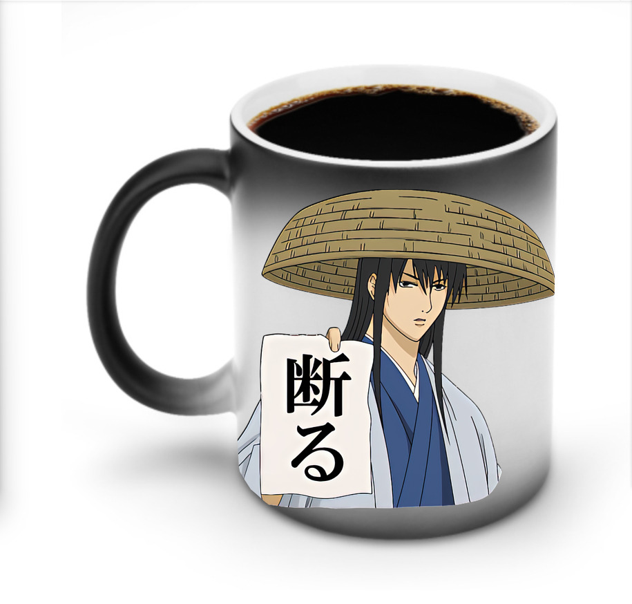 （画像用） ぎんたま 坂田銀時（さかたぎんとき） 神楽 志村新八（しむら しんぱち） GINTAMA Sakata Gintoki Kagura Shimura Shinpachi 温度変色マグカップ