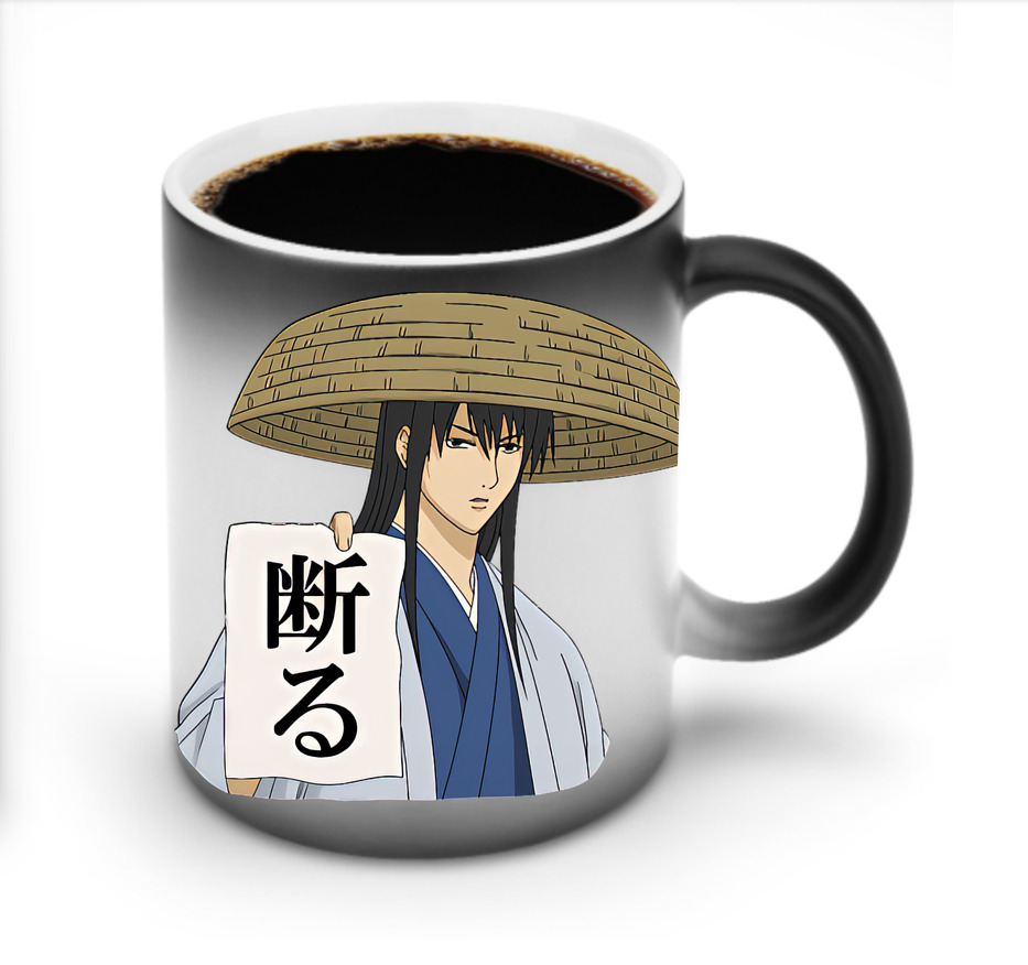 （画像用） ぎんたま 坂田銀時（さかたぎんとき） 神楽 志村新八（しむら しんぱち） GINTAMA Sakata Gintoki Kagura Shimura Shinpachi 温度変色マグカップ