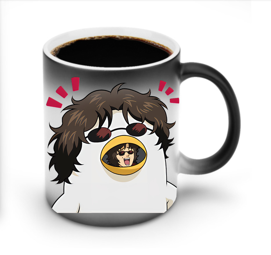 （画像用） ぎんたま 坂田銀時（さかたぎんとき） 神楽 志村新八（しむら しんぱち） GINTAMA Sakata Gintoki Kagura Shimura Shinpachi 温度変色マグカップ