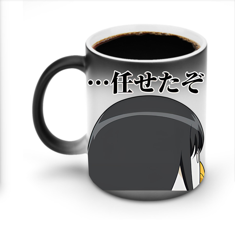 （画像用） ぎんたま 坂田銀時（さかたぎんとき） 神楽 志村新八（しむら しんぱち） GINTAMA Sakata Gintoki Kagura Shimura Shinpachi 温度変色マグカップ
