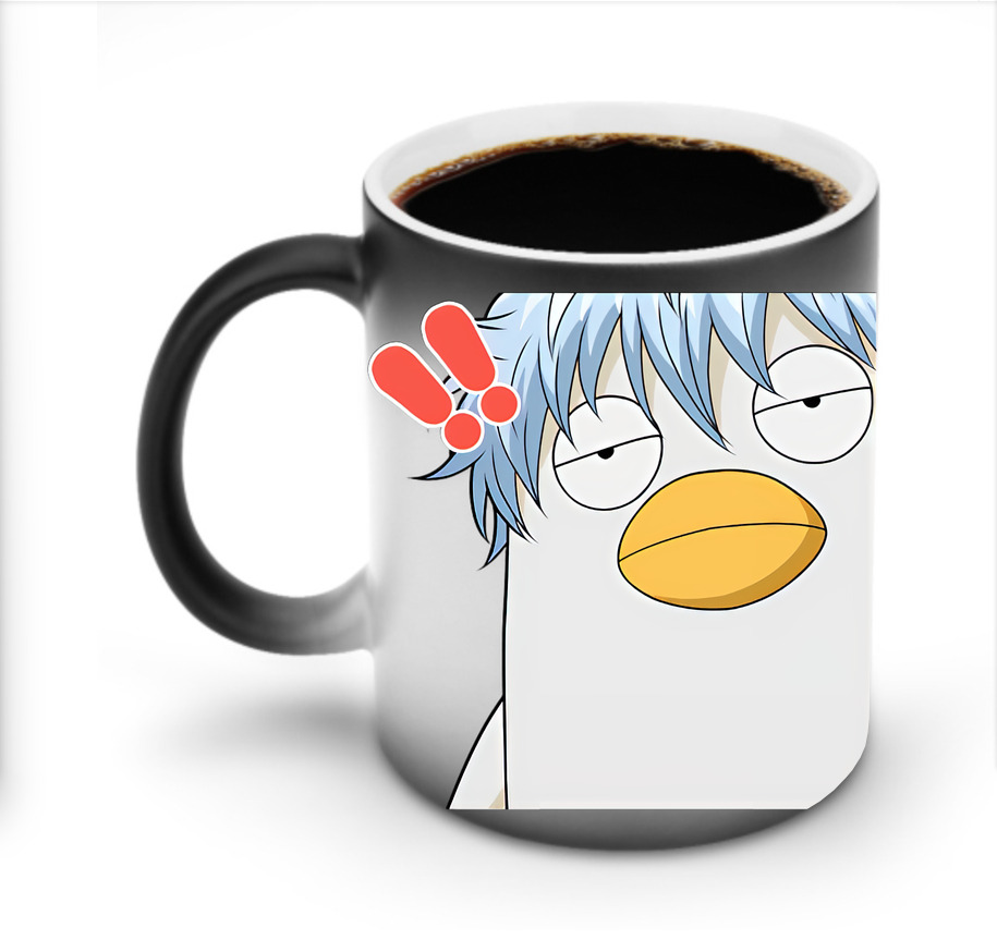 （画像用） ぎんたま 坂田銀時（さかたぎんとき） 神楽 志村新八（しむら しんぱち） GINTAMA Sakata Gintoki Kagura Shimura Shinpachi 温度変色マグカップ