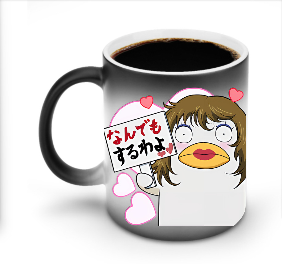 （画像用） ぎんたま 坂田銀時（さかたぎんとき） 神楽 志村新八（しむら しんぱち） GINTAMA Sakata Gintoki Kagura Shimura Shinpachi 温度変色マグカップ