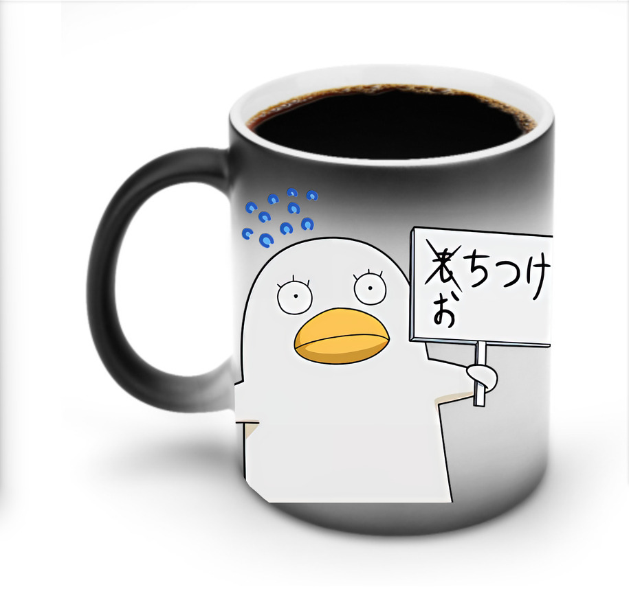 （画像用） ぎんたま 坂田銀時（さかたぎんとき） 神楽 志村新八（しむら しんぱち） GINTAMA Sakata Gintoki Kagura Shimura Shinpachi 温度変色マグカップ