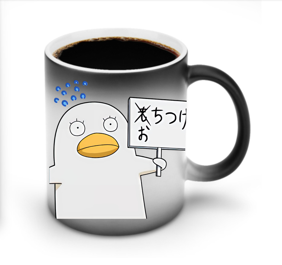 （画像用） ぎんたま 坂田銀時（さかたぎんとき） 神楽 志村新八（しむら しんぱち） GINTAMA Sakata Gintoki Kagura Shimura Shinpachi 温度変色マグカップ