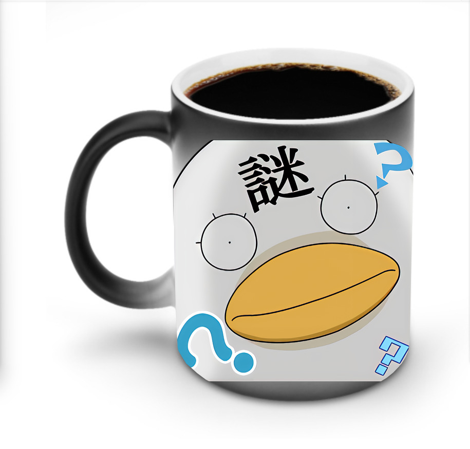 （画像用） ぎんたま 坂田銀時（さかたぎんとき） 神楽 志村新八（しむら しんぱち） GINTAMA Sakata Gintoki Kagura Shimura Shinpachi 温度変色マグカップ