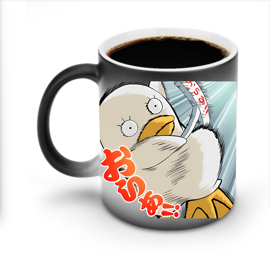 （画像用） ぎんたま 坂田銀時（さかたぎんとき） 神楽 志村新八（しむら しんぱち） GINTAMA Sakata Gintoki Kagura Shimura Shinpachi 温度変色マグカップ