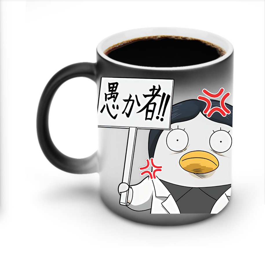 （画像用） ぎんたま 坂田銀時（さかたぎんとき） 神楽 志村新八（しむら しんぱち） GINTAMA Sakata Gintoki Kagura Shimura Shinpachi 温度変色マグカップ