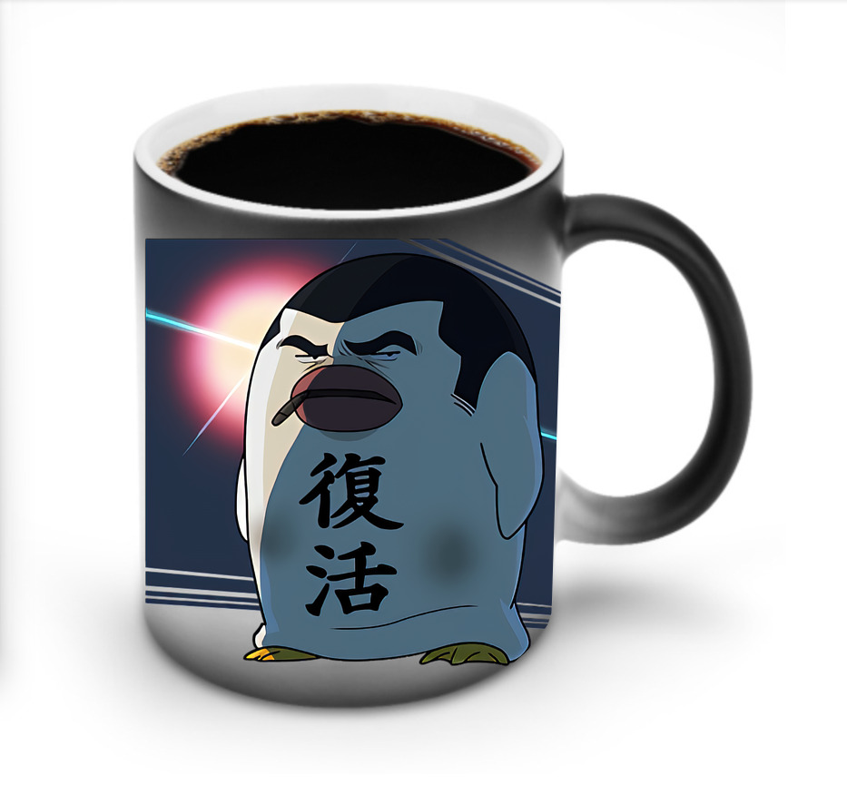 （画像用） ぎんたま 坂田銀時（さかたぎんとき） 神楽 志村新八（しむら しんぱち） GINTAMA Sakata Gintoki Kagura Shimura Shinpachi 温度変色マグカップ