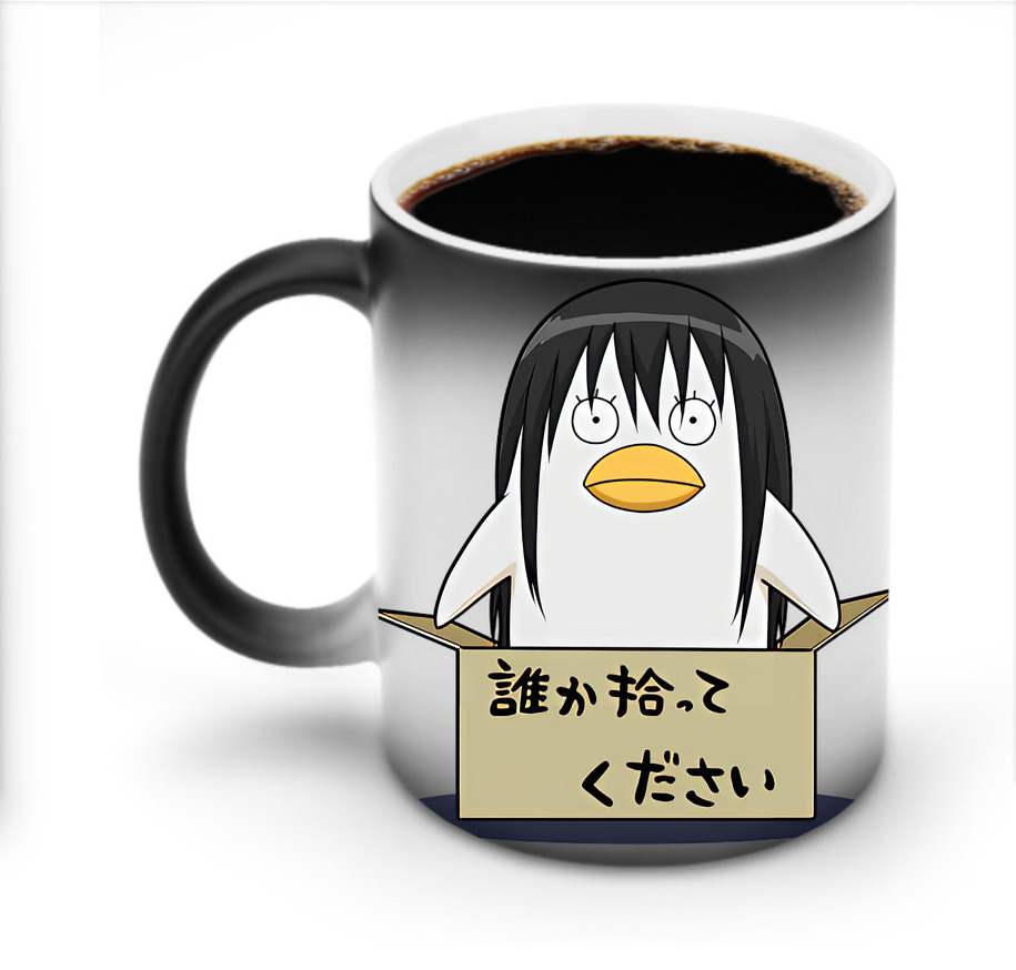 （画像用） ぎんたま 坂田銀時（さかたぎんとき） 神楽 志村新八（しむら しんぱち） GINTAMA Sakata Gintoki Kagura Shimura Shinpachi 温度変色マグカップ
