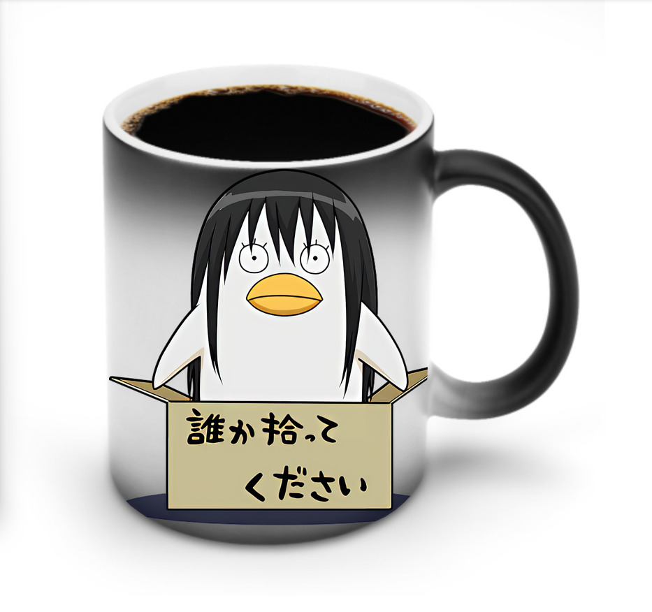 （画像用） ぎんたま 坂田銀時（さかたぎんとき） 神楽 志村新八（しむら しんぱち） GINTAMA Sakata Gintoki Kagura Shimura Shinpachi 温度変色マグカップ