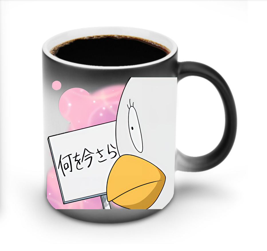 （画像用） ぎんたま 坂田銀時（さかたぎんとき） 神楽 志村新八（しむら しんぱち） GINTAMA Sakata Gintoki Kagura Shimura Shinpachi 温度変色マグカップ