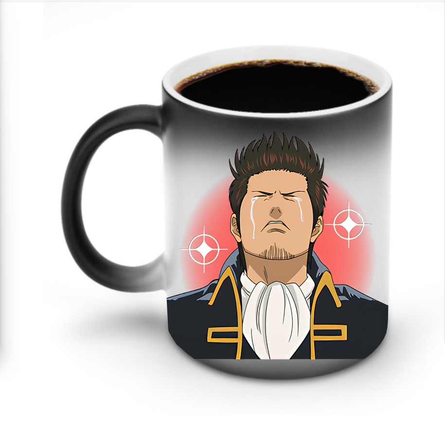 （画像用） ぎんたま 坂田銀時（さかたぎんとき） 神楽 志村新八（しむら しんぱち） GINTAMA Sakata Gintoki Kagura Shimura Shinpachi 温度変色マグカップ
