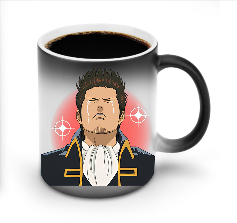（画像用） ぎんたま 坂田銀時（さかたぎんとき） 神楽 志村新八（しむら しんぱち） GINTAMA Sakata Gintoki Kagura Shimura Shinpachi 温度変色マグカップ
