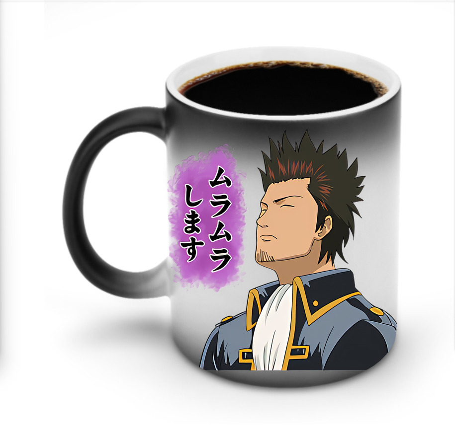 （画像用） ぎんたま 坂田銀時（さかたぎんとき） 神楽 志村新八（しむら しんぱち） GINTAMA Sakata Gintoki Kagura Shimura Shinpachi 温度変色マグカップ
