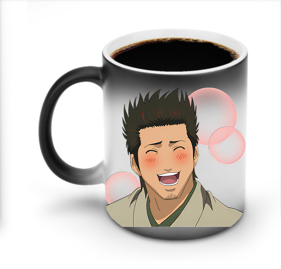 （画像用） ぎんたま 坂田銀時（さかたぎんとき） 神楽 志村新八（しむら しんぱち） GINTAMA Sakata Gintoki Kagura Shimura Shinpachi 温度変色マグカップ
