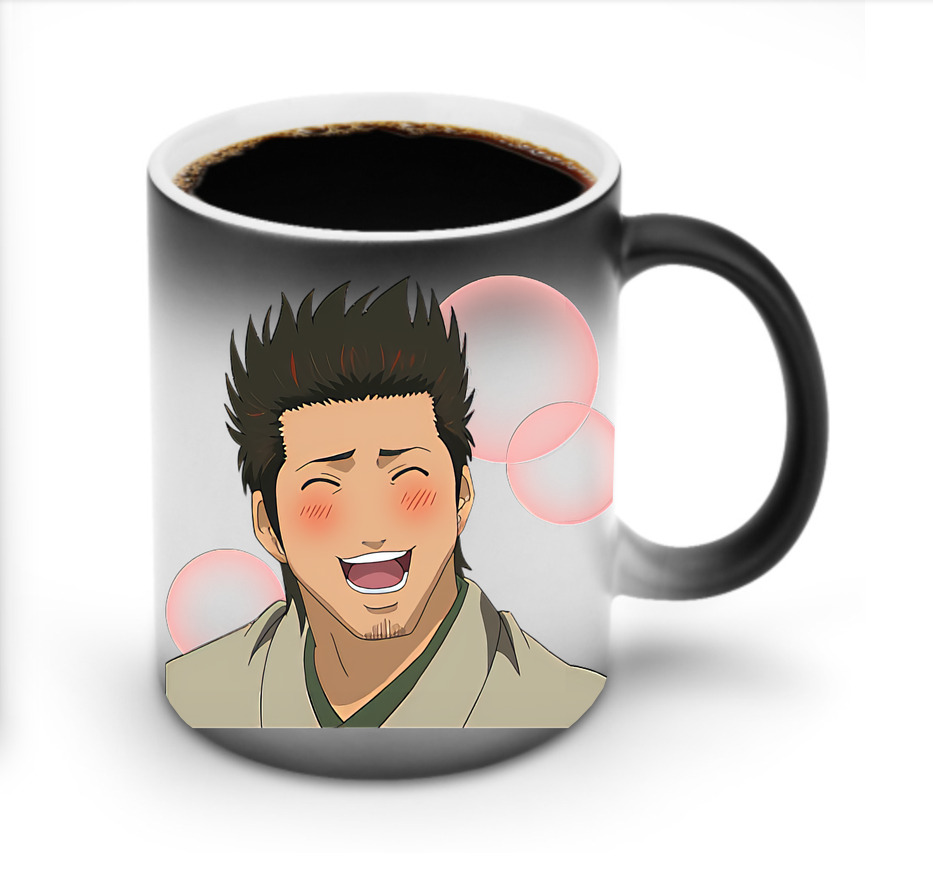 （画像用） ぎんたま 坂田銀時（さかたぎんとき） 神楽 志村新八（しむら しんぱち） GINTAMA Sakata Gintoki Kagura Shimura Shinpachi 温度変色マグカップ