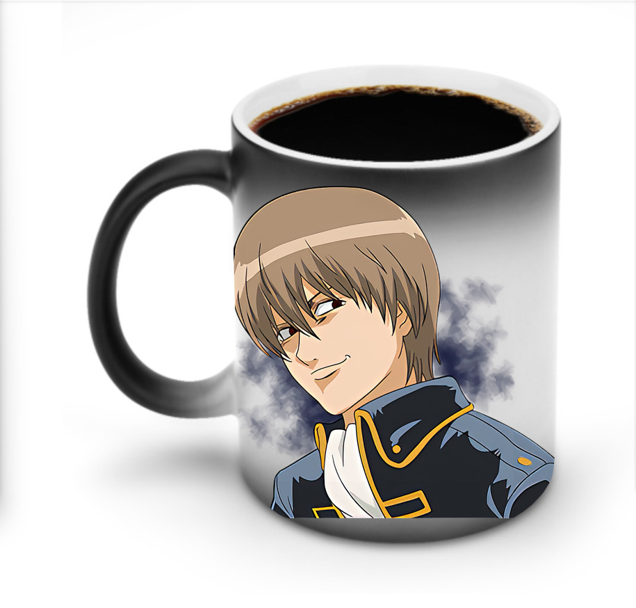 （画像用） ぎんたま 坂田銀時（さかたぎんとき） 神楽 志村新八（しむら しんぱち） GINTAMA Sakata Gintoki Kagura Shimura Shinpachi 温度変色マグカップ