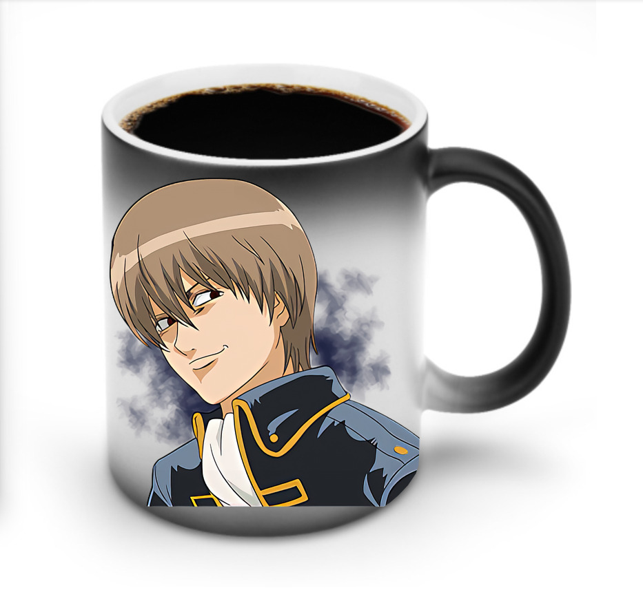 （画像用） ぎんたま 坂田銀時（さかたぎんとき） 神楽 志村新八（しむら しんぱち） GINTAMA Sakata Gintoki Kagura Shimura Shinpachi 温度変色マグカップ