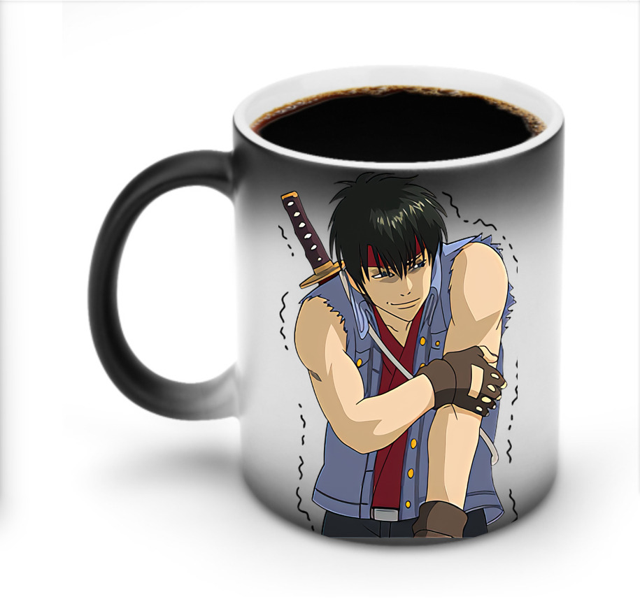（画像用） ぎんたま 坂田銀時（さかたぎんとき） 神楽 志村新八（しむら しんぱち） GINTAMA Sakata Gintoki Kagura Shimura Shinpachi 温度変色マグカップ
