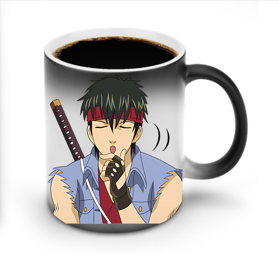 （画像用） ぎんたま 坂田銀時（さかたぎんとき） 神楽 志村新八（しむら しんぱち） GINTAMA Sakata Gintoki Kagura Shimura Shinpachi 温度変色マグカップ