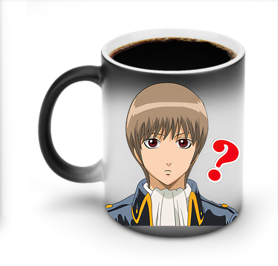 （画像用） ぎんたま 坂田銀時（さかたぎんとき） 神楽 志村新八（しむら しんぱち） GINTAMA Sakata Gintoki Kagura Shimura Shinpachi 温度変色マグカップ