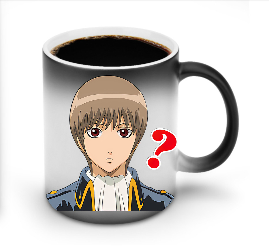 （画像用） ぎんたま 坂田銀時（さかたぎんとき） 神楽 志村新八（しむら しんぱち） GINTAMA Sakata Gintoki Kagura Shimura Shinpachi 温度変色マグカップ