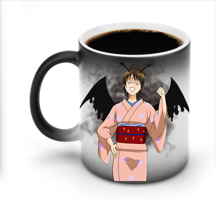 （画像用） ぎんたま 坂田銀時（さかたぎんとき） 神楽 志村新八（しむら しんぱち） GINTAMA Sakata Gintoki Kagura Shimura Shinpachi 温度変色マグカップ