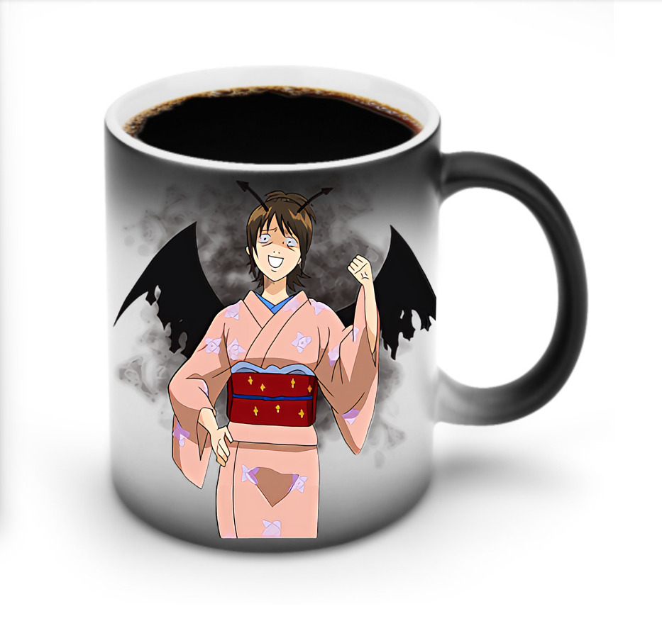 （画像用） ぎんたま 坂田銀時（さかたぎんとき） 神楽 志村新八（しむら しんぱち） GINTAMA Sakata Gintoki Kagura Shimura Shinpachi 温度変色マグカップ