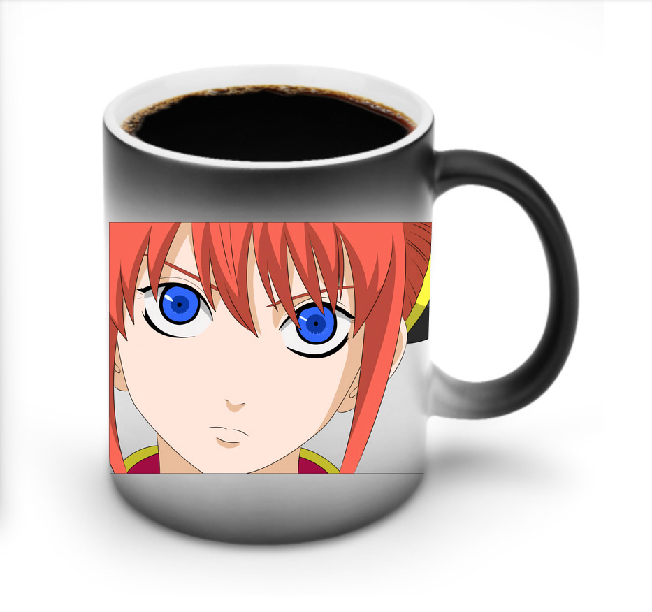 （画像用） ぎんたま 坂田銀時（さかたぎんとき） 神楽 志村新八（しむら しんぱち） GINTAMA Sakata Gintoki Kagura Shimura Shinpachi 温度変色マグカップ