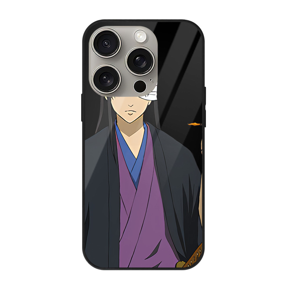 （画像用） ぎんたま 坂田銀時（さかたぎんとき） 神楽 志村新八（しむら しんぱち） GINTAMA Sakata Gintoki Kagura Shimura Shinpachi 【iPhone15Pro対応】スマホケース 耐衝撃＆黄変防止 背面ガラス