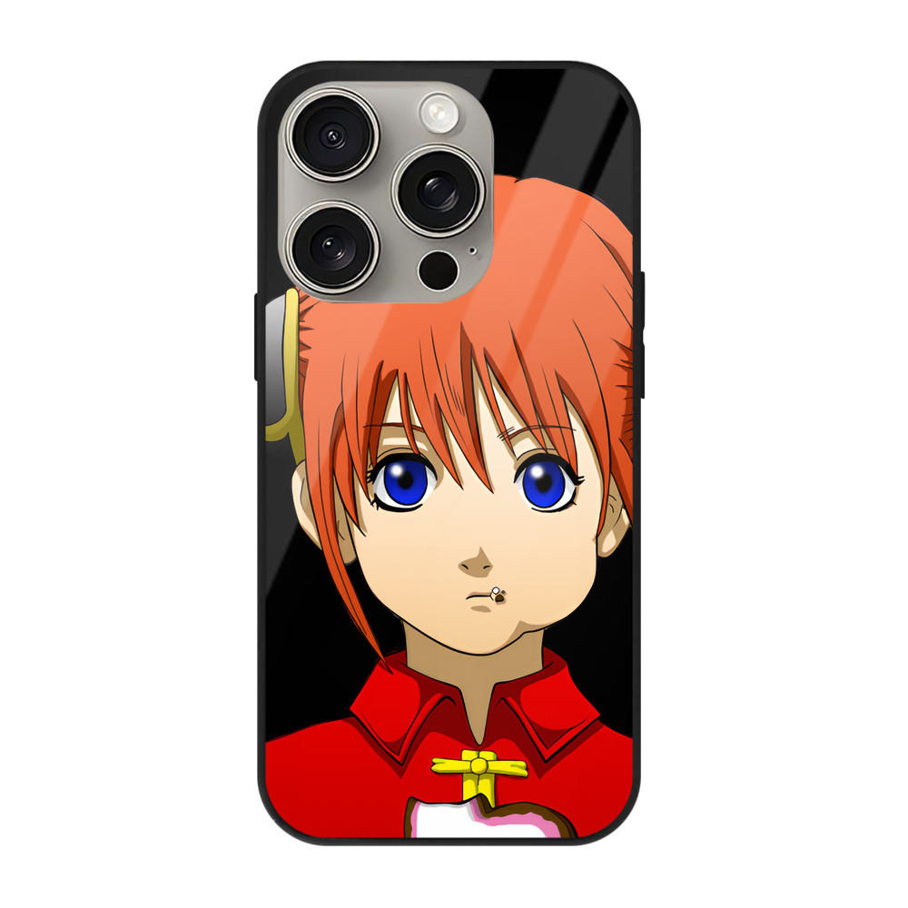 （画像用） ぎんたま 坂田銀時（さかたぎんとき） 神楽 志村新八（しむら しんぱち） GINTAMA Sakata Gintoki Kagura Shimura Shinpachi 【iPhone15Pro対応】スマホケース 耐衝撃＆黄変防止 背面ガラス