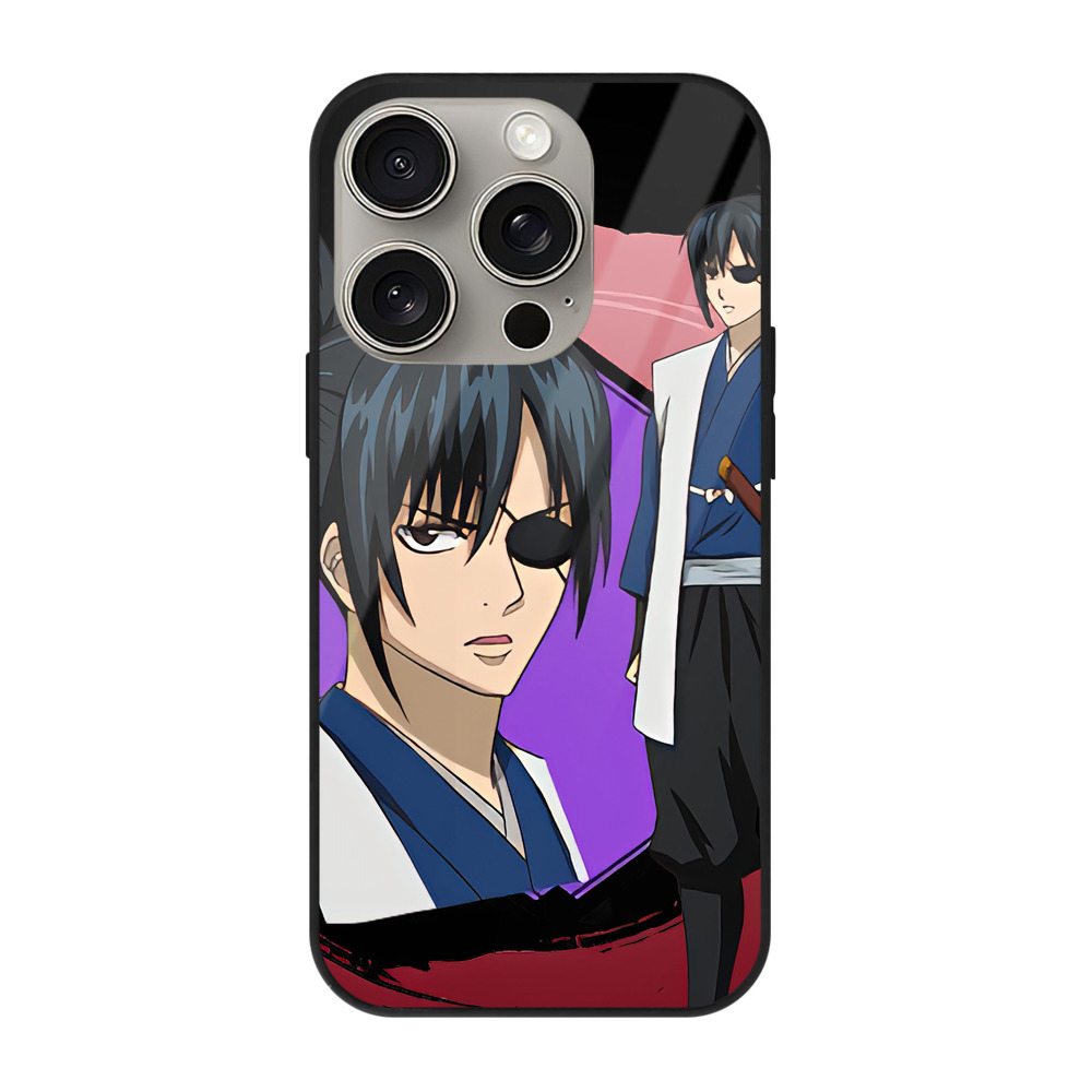 （画像用） ぎんたま 坂田銀時（さかたぎんとき） 神楽 志村新八（しむら しんぱち） GINTAMA Sakata Gintoki Kagura Shimura Shinpachi 【iPhone15Pro対応】スマホケース 耐衝撃＆黄変防止 背面ガラス