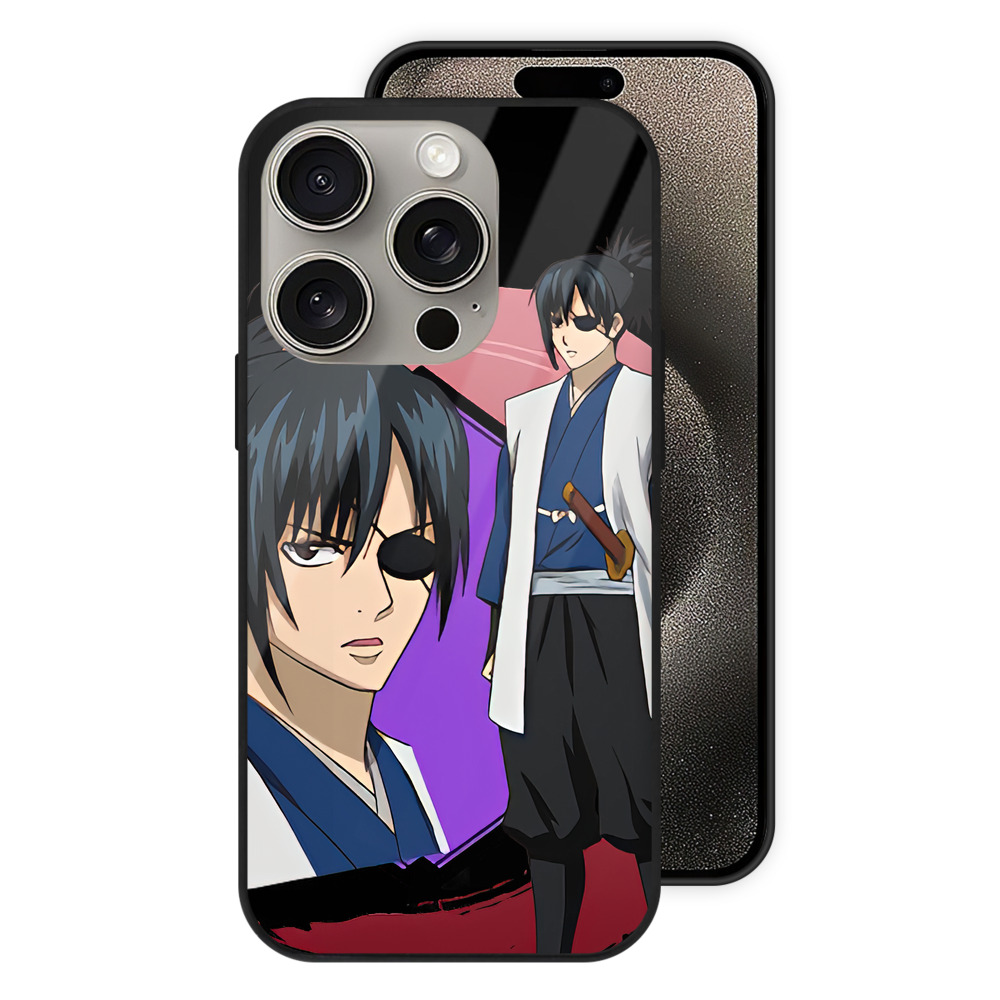 （画像用） ぎんたま 坂田銀時（さかたぎんとき） 神楽 志村新八（しむら しんぱち） GINTAMA Sakata Gintoki Kagura Shimura Shinpachi 【iPhone15Pro対応】スマホケース 耐衝撃＆黄変防止 背面ガラス