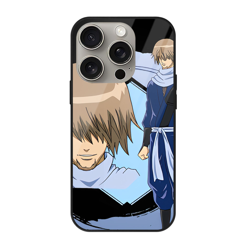 （画像用） ぎんたま 坂田銀時（さかたぎんとき） 神楽 志村新八（しむら しんぱち） GINTAMA Sakata Gintoki Kagura Shimura Shinpachi 【iPhone15Pro対応】スマホケース 耐衝撃＆黄変防止 背面ガラス