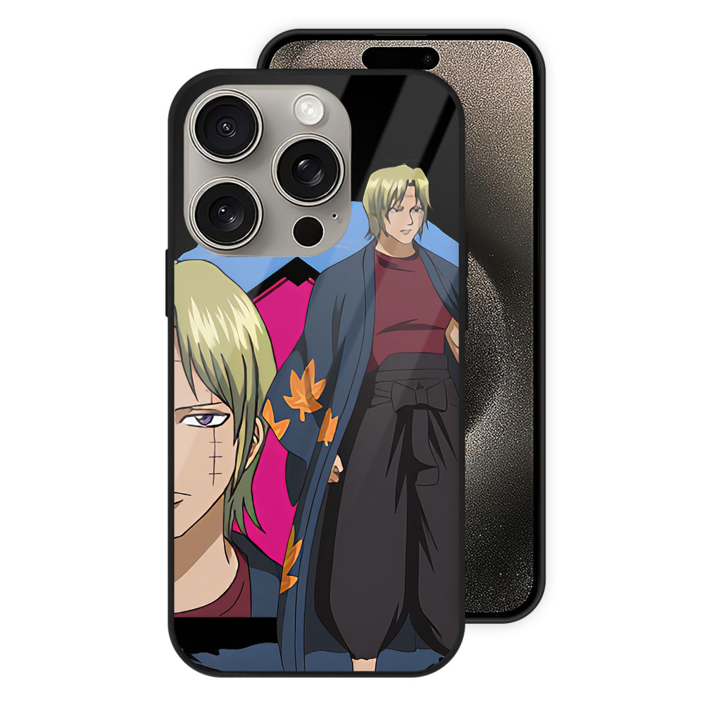 （画像用） ぎんたま 坂田銀時（さかたぎんとき） 神楽 志村新八（しむら しんぱち） GINTAMA Sakata Gintoki Kagura Shimura Shinpachi 【iPhone15Pro対応】スマホケース 耐衝撃＆黄変防止 背面ガラス