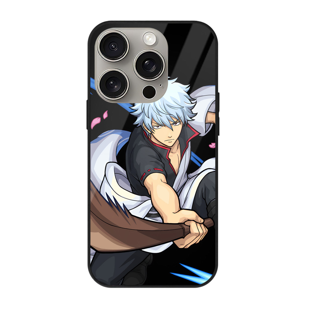 （画像用） ぎんたま 坂田銀時（さかたぎんとき） 神楽 志村新八（しむら しんぱち） GINTAMA Sakata Gintoki Kagura Shimura Shinpachi 【iPhone15Pro対応】スマホケース 耐衝撃＆黄変防止 背面ガラス