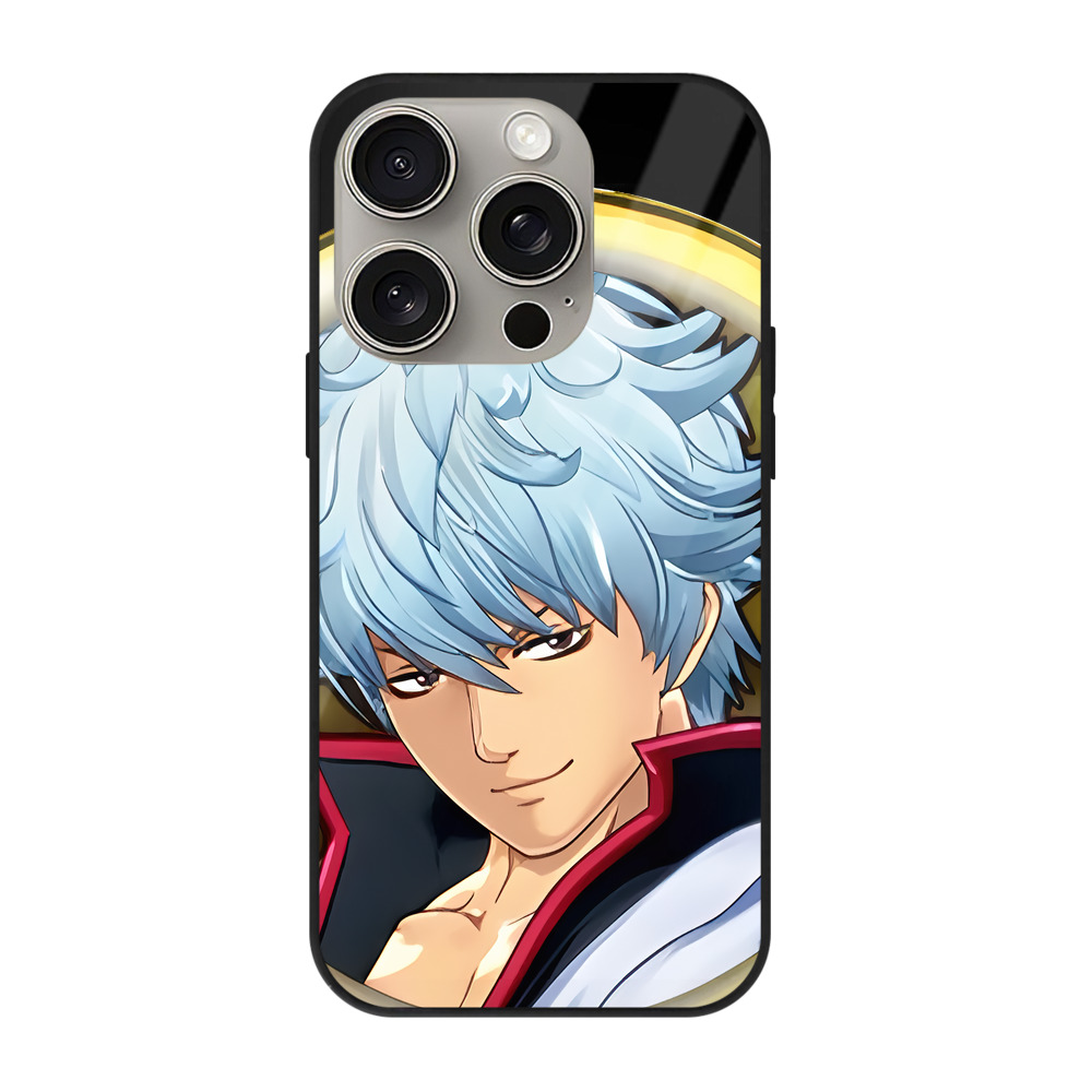 （画像用） ぎんたま 坂田銀時（さかたぎんとき） 神楽 志村新八（しむら しんぱち） GINTAMA Sakata Gintoki Kagura Shimura Shinpachi 【iPhone15Pro対応】スマホケース 耐衝撃＆黄変防止 背面ガラス